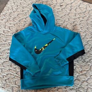 Nike Kids Teal and Black Hoodie